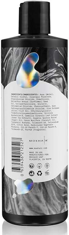 MOEHAIR Hi-Vibes Vegan Sacred Moisturizing Conditioner, Infused with Argan Oil & Green Tea, Nourishes Hair | Repairs Damage | Softens Hair | Paraben & Sulfate Free Vegan Hair Conditioner (16.9 Fl. Oz) - Image 7