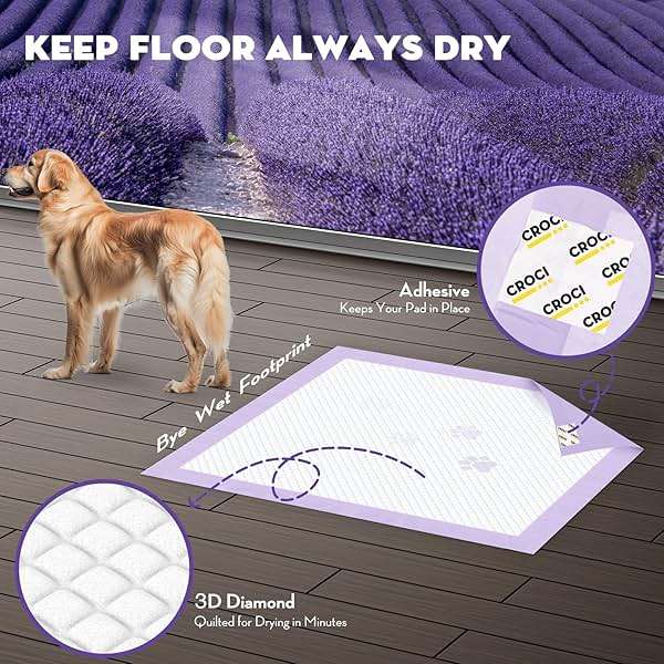 CROCI Dog Pads Extra Large 30x36in, Puppy Pads with Adhesive Tabs Super Absorbent Up to 10 Cups, Disposable (40 Counts) - Image 5