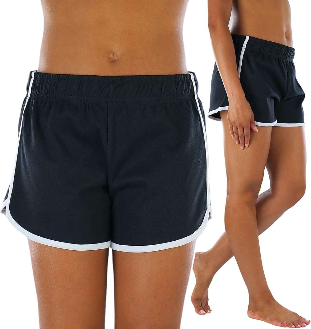 ToBeInStyle Women’s Athletic Chic Drawstring Elastic Waist Yoga Mini Shorts - Image 1