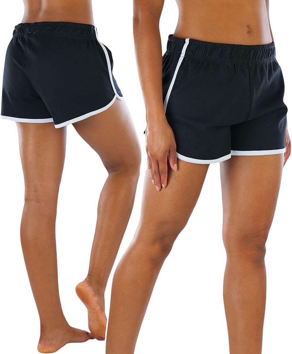 ToBeInStyle Women’s Athletic Chic Drawstring Elastic Waist Yoga Mini Shorts - Image 3