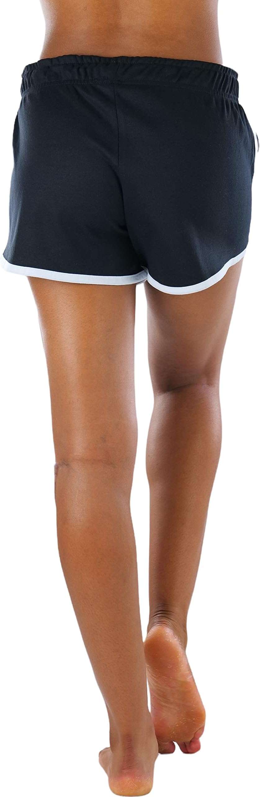 ToBeInStyle Women’s Athletic Chic Drawstring Elastic Waist Yoga Mini Shorts - Image 4