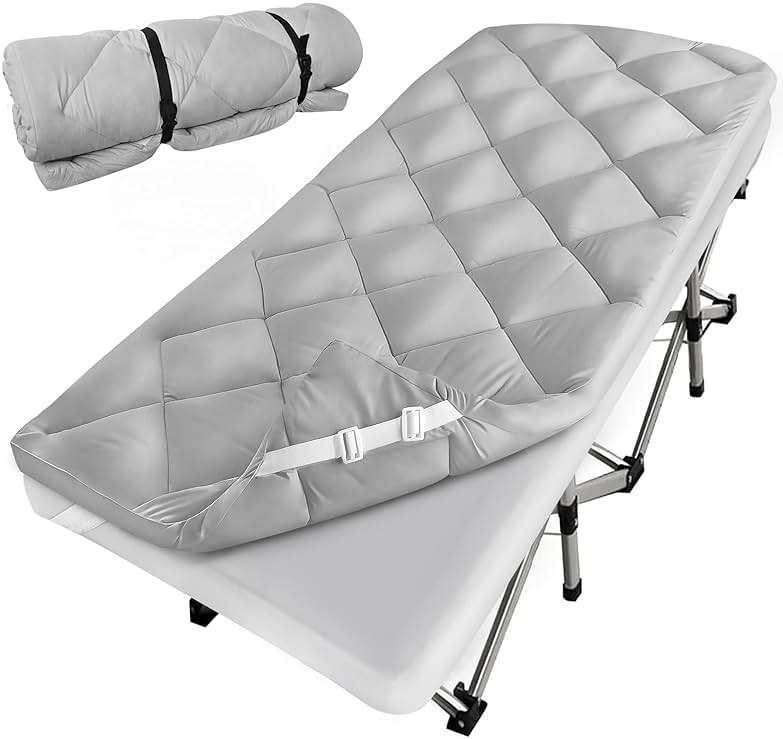 Cot Mattress Pad (Improved Thickness) Quilted Cot Pads for Camping, Sleeping Mattress Topper 30" X 75" for Camp/Rv Bunk/Narrow Twin Beds - Image 8