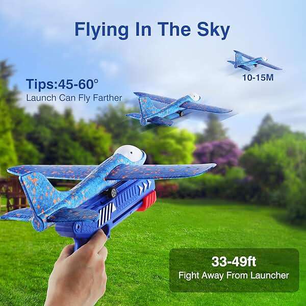 Wesfuner 3 Pack Foam Airplane Launcher Toys, 2 Flight Mode Glider Plane,Kids Flying Toy,3 4 5 6 7 8 9 10 11 12 Year Old Boys Girls Gifts,Outdoor Sport Party Favor - Image 4