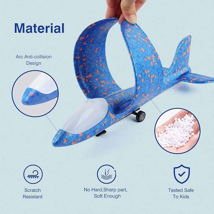 Wesfuner 3 Pack Foam Airplane Launcher Toys, 2 Flight Mode Glider Plane,Kids Flying Toy,3 4 5 6 7 8 9 10 11 12 Year Old Boys Girls Gifts,Outdoor Sport Party Favor - Image 5