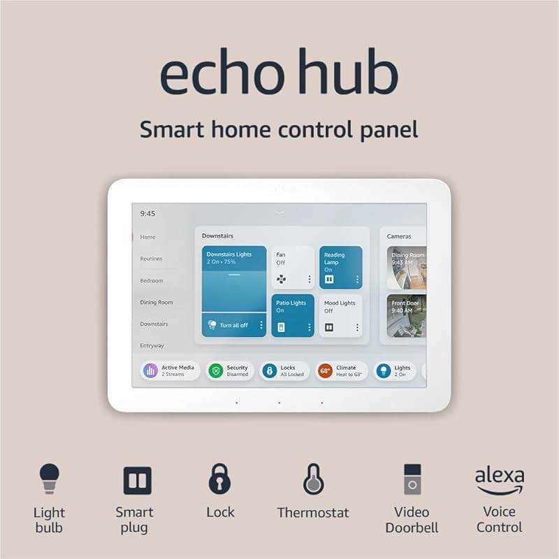 Amazon Echo Hub (newest model), 8" smart home control panel, Experience a refreshed interface with customization and Alexa+, Compatible with thousands of devices - Image 7