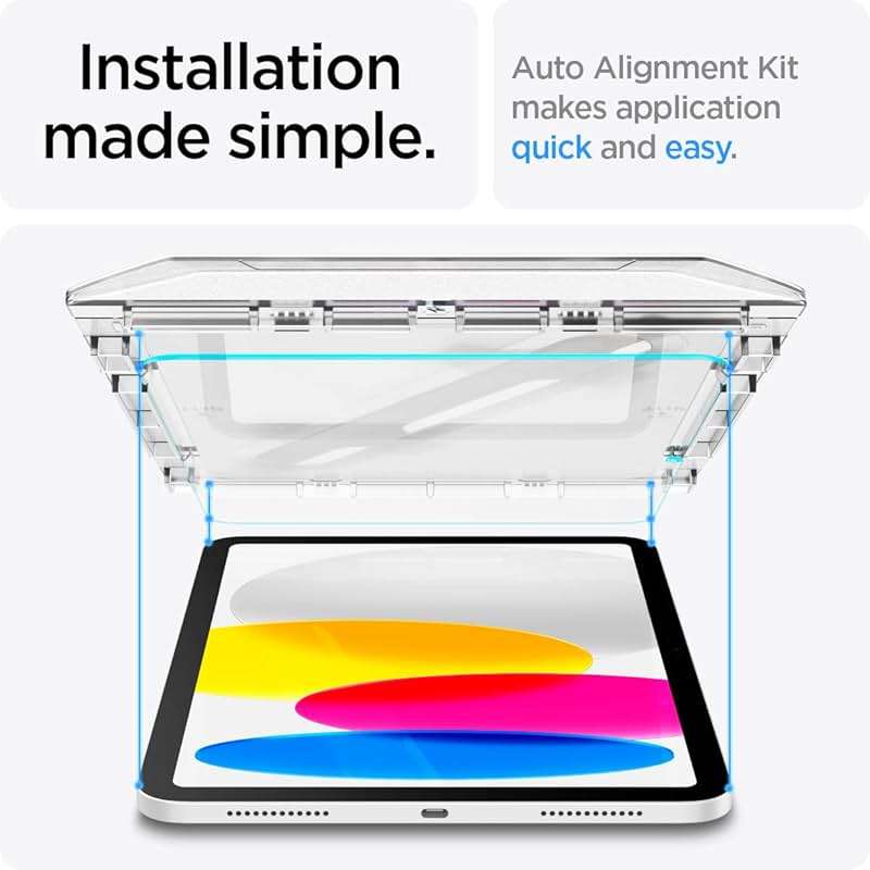 Spigen Tempered Glass Screen Protector [GlasTR EZ Fit] Designed for iPad 11th Generation A16 11 inch (2025) / iPad 10th Generation 10.9 inch (2022) [9H Hardness/Case-Friendly] - Image 3