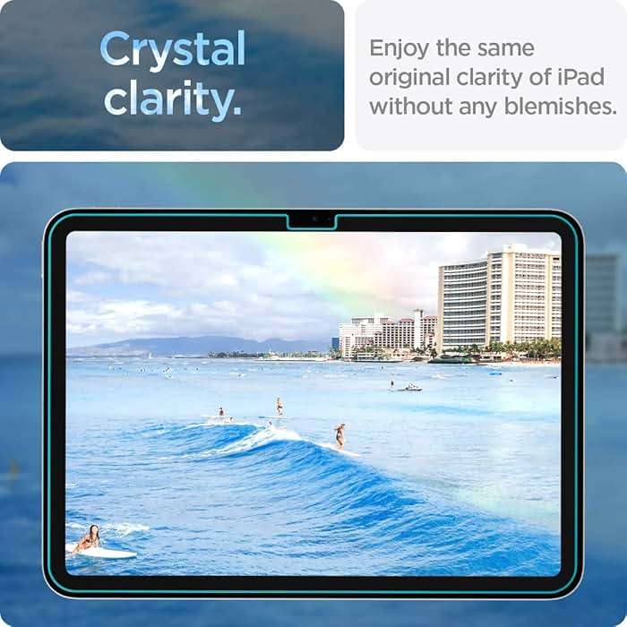 Spigen Tempered Glass Screen Protector [GlasTR EZ Fit] Designed for iPad 11th Generation A16 11 inch (2025) / iPad 10th Generation 10.9 inch (2022) [9H Hardness/Case-Friendly] - Image 6
