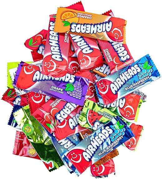 Taffy Mini Bars Assortment - Cherry, Orange, Lime, Blue Raspberry, & White Mystery Flavors 1.5lb Bag Packaged By Snackadilly - Image 2