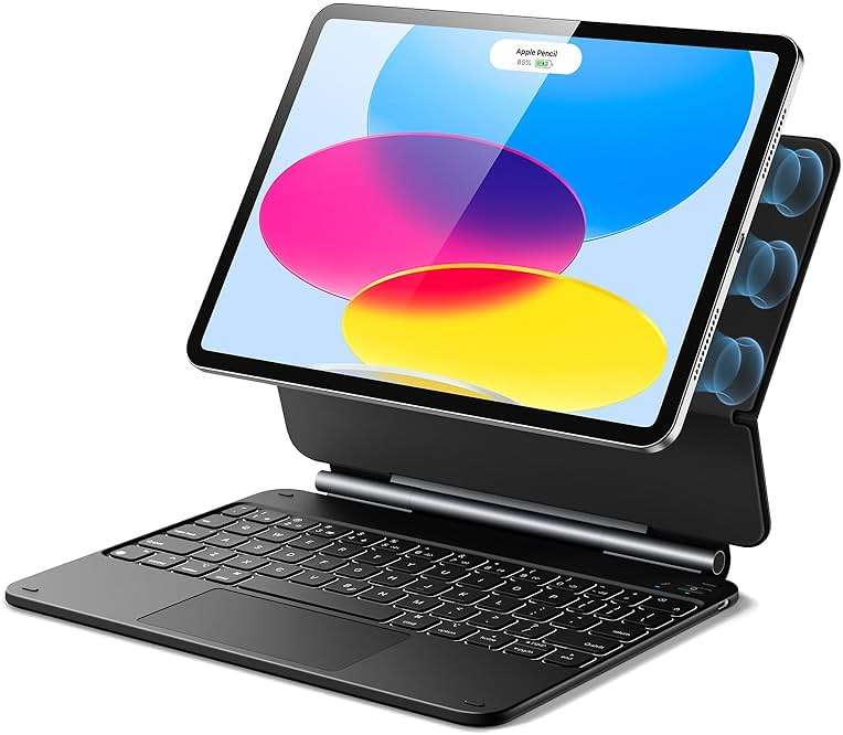 ESR iPad 11th(A16, 2025)/10th Gen Case with Keyboard, Magic Keyboard Case with Backlit Keys, Easy-Set Floating Cantilever Stand, Precision Multi-Touch Trackpad, Black - Image 1