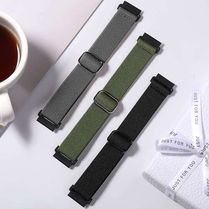 Lerobo Elastic Bands Compatible with Samsung Galaxy Watch 8 7 6 5 4 40mm 44mm/Galaxy Watch 8 Classic 6 4 Classic 43mm 47mm 42mm 46mm/5 Pro Band 45mm/Active 2,3 Pack 20mm Adjustable Nylon Sport Band - Image 4