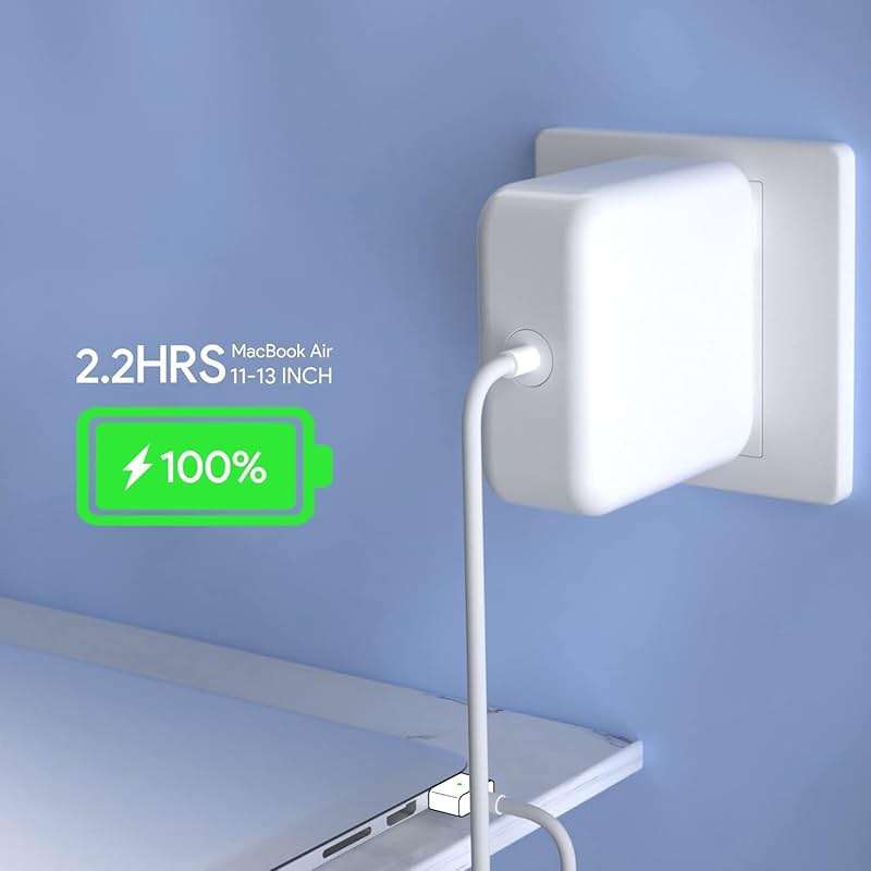 Mac Book Air Charger, 45W Magnetic Mag2 T-Tip Laptop Charger Suitable for Mac Book Air 11 inch and 13 inch After Mid 2012(Applicable to 2012-2017) - Image 2