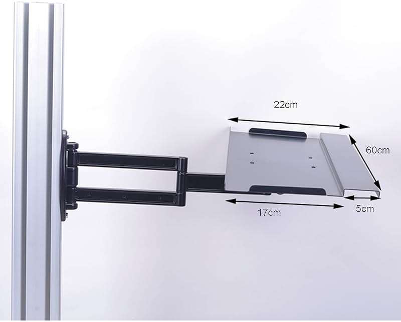 XINGAKA Wall Mount Keyboard Arm, Keyboard/Mouse Arm Mount Tray, Turn Around 360°, Turn Left and Right 180° Keyboard Platform - Wall Mountable - Image 2