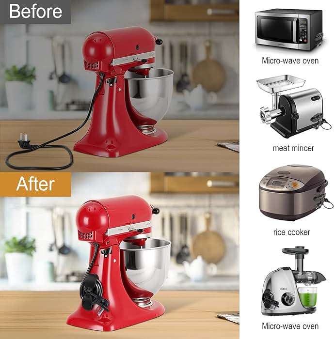 Cord Organizer for Appliances, Upgraded Kitchen Cord Organizer, Cord Keeper Cord Wrapper Cord Holder Cord Winder for Appliances Air Fryer, Coffee Maker, Blender, Pressure Cooker, Toaster - Image 5