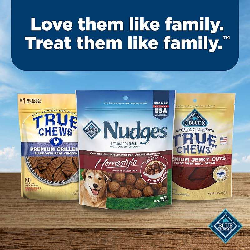 Blue Buffalo Nudges Beef & Rice Homestyle Natural Dog Treats, Meatball-Inspired Recipe, Healthy Reward or Training Treat, Made in the USA with Real Beef, No Artificial Preservatives, 16 oz. - Image 9