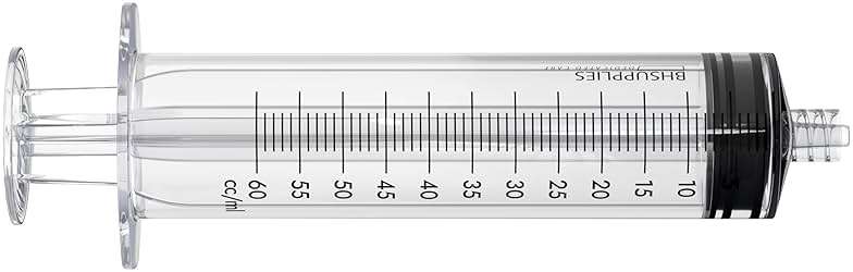 BH Supplies 60ml Luer Lock Tip Syringes (No Needle) - Sterile, Individually Wrapped - 50 Syringes - Image 5