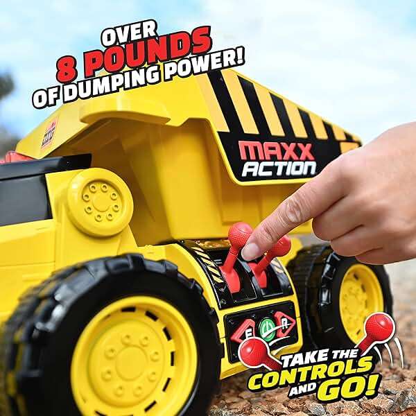 Maxx Action 19'’ 2-N-1 Motorized Dig Rig – Excavator and Dump Truck Toy with Joystick Control for Toddlers | Gift for Kids 3+ | Lights, Sounds & Interactive Construction Vehicle, Batteries Included - Image 4