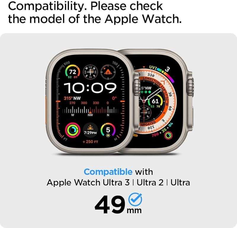 Spigen Tempered Glass Screen Protector [Glas.tR EZ Fit] designed for Apple Watch Ultra 3 / Ultra 2 / Ultra (49mm) - 2 Pack - Image 2