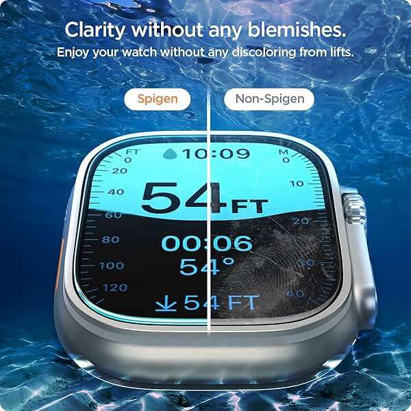 Spigen Tempered Glass Screen Protector [Glas.tR EZ Fit] designed for Apple Watch Ultra 3 / Ultra 2 / Ultra (49mm) - 2 Pack - Image 7
