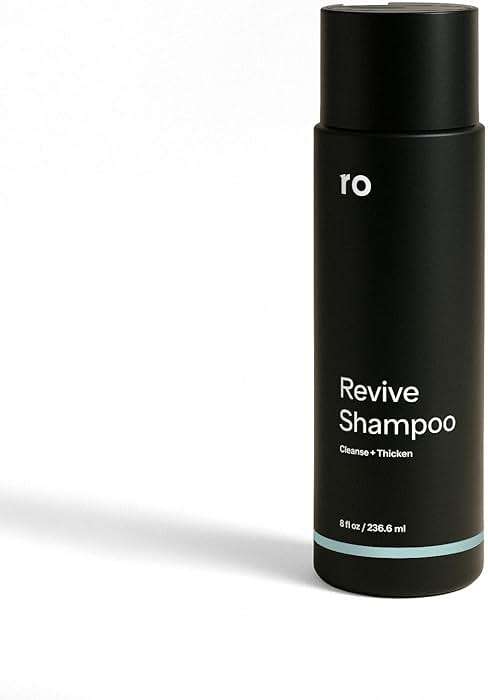 Ro Men's Revive Shampoo, Exfoliates & Clarifies with Peppermint, Cleanses for Thicker-Looking Hair, With Saw Palmetto, Pumpkin Seed Oil, Caffeine, Without Sulfates, Parabens, Phthalates, 8 fl oz - Image 1
