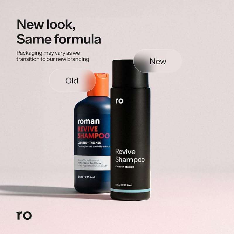 Ro Men's Revive Shampoo, Exfoliates & Clarifies with Peppermint, Cleanses for Thicker-Looking Hair, With Saw Palmetto, Pumpkin Seed Oil, Caffeine, Without Sulfates, Parabens, Phthalates, 8 fl oz - Image 7