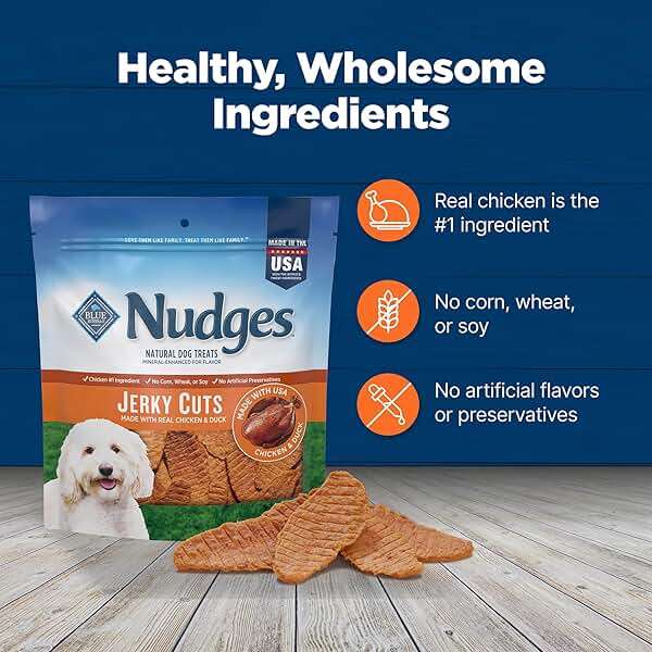 Blue Buffalo Nudges Jerky Cuts Natural Dog Treats, Duck, 10oz - Image 7