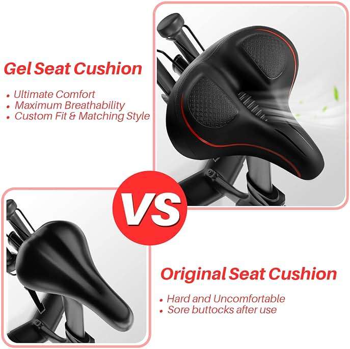 Oversized Bike Seat for Peloton Bike & Bike+, Comfort Seat Cushion Compatible with Peloton, Road or Exercise Bikes, Bicycle Wide Saddle Replacement for Men & Women, Accessories for Peloton - Image 5
