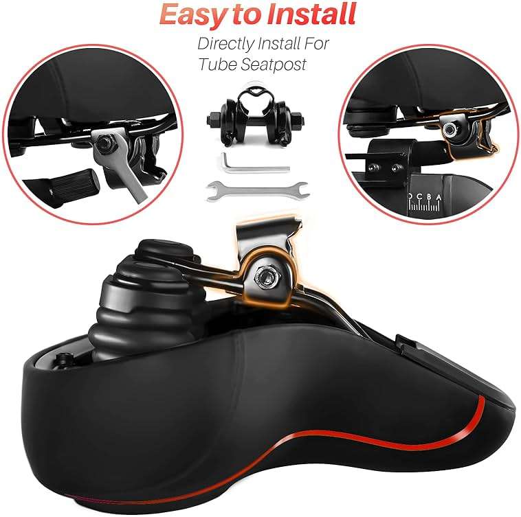 Oversized Bike Seat for Peloton Bike & Bike+, Comfort Seat Cushion Compatible with Peloton, Road or Exercise Bikes, Bicycle Wide Saddle Replacement for Men & Women, Accessories for Peloton - Image 6