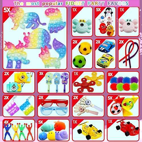 1000+ PCS Party Favors for Kids, Fidget Toys Pack, Birthday Gift,Christmas Stocking Stuffers,Christmas Gift,Treasure Box, Goodie Bag Stuffers, Carnival Prizes,Pinata Filler Sensory Toy for Classroom - Image 3