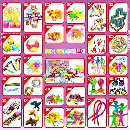 1000+ PCS Party Favors for Kids, Fidget Toys Pack, Birthday Gift,Christmas Stocking Stuffers,Christmas Gift,Treasure Box, Goodie Bag Stuffers, Carnival Prizes,Pinata Filler Sensory Toy for Classroom - Image 4