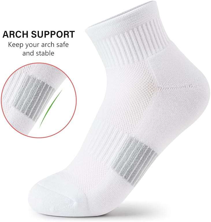 Gonii Ankle Socks Womens Athletic Thick Cushioned Running Hiking Low Cut 5-Pairs - Image 2