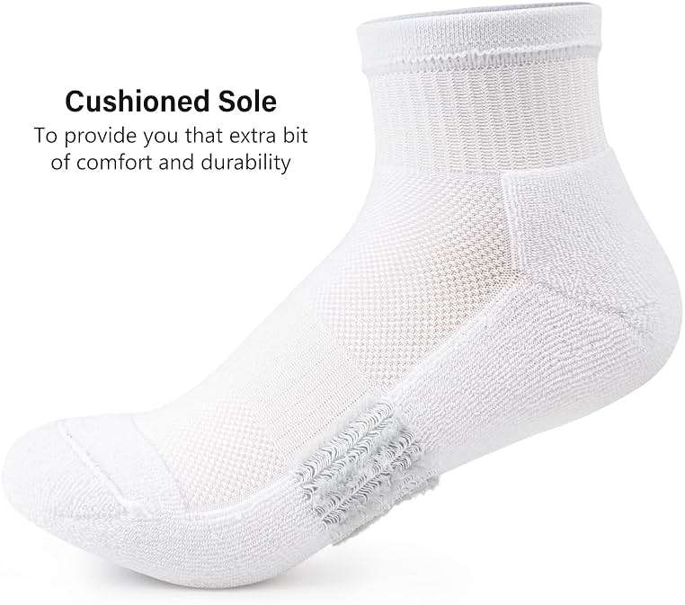Gonii Ankle Socks Womens Athletic Thick Cushioned Running Hiking Low Cut 5-Pairs - Image 3