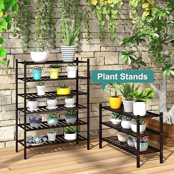 viewcare 3-Tier Black Bamboo Shoe Rack for Entryway, Stackable | Foldable | Natural, Shoe Shelf Storage Organizer for Hallway Closet, Free Standing Shoe Racks for Indoor Outdoor - Image 7