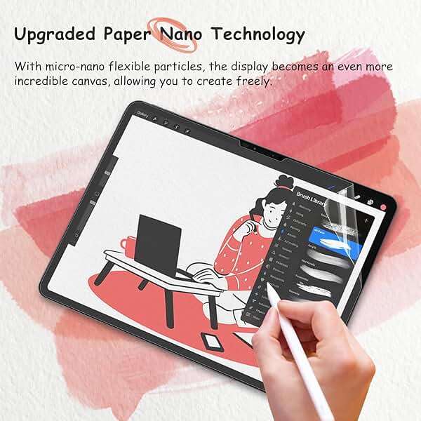 bersem 2-Pack Paperfeel Screen Protector for iPad A16 11th/10th Generation (11/10.9 Inch, 2025/2022), iPad Air 11 Inch M4/M3/M2 (2026/2025/2024), Matte PET Film, Anti-Glare, Case Friendly, EZ Kit - Image 4