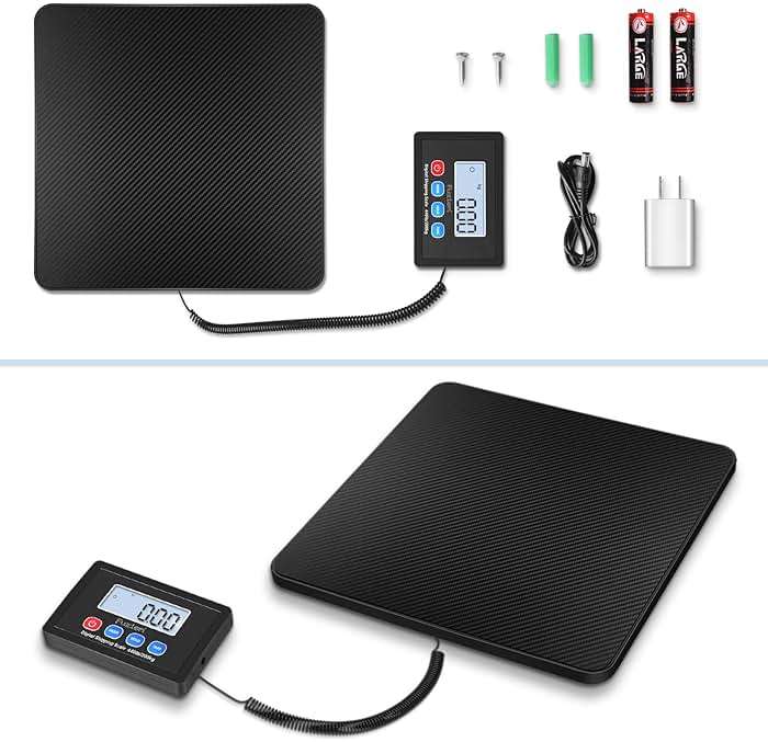 Fuzion Shipping Scale, 440LB x 10g High Accuracy Postal Scale, Hold/Tare Function, Digital Shipping Postal Scale for Packages, Postage, Luggage, Mailing, Battery & AC Adapter Included - Image 6