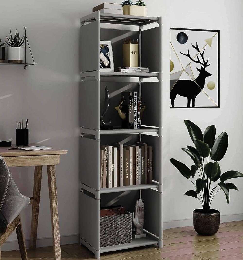 RIIPOO Storage Cubes Organizer Shelves, 4 Cube Bookcase Bookshelf for Bedroom Closet Small Spaces, Cube Storage Organizer Shelf for Kids Clothes Nursery - Image 2