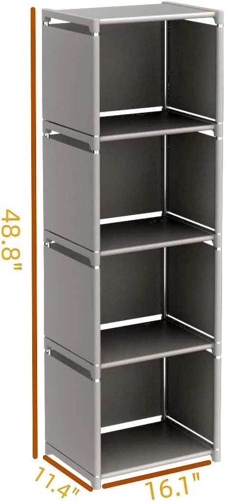 RIIPOO Storage Cubes Organizer Shelves, 4 Cube Bookcase Bookshelf for Bedroom Closet Small Spaces, Cube Storage Organizer Shelf for Kids Clothes Nursery - Image 3