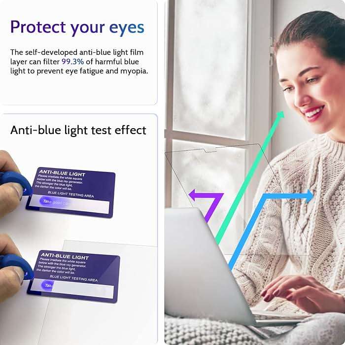 Peslv 3-Pack Anti Blue Light Screen Protector for MacBook Pro 14 Inch(2021-2026, M1, M2, M3, M4, M5), 14.2" Mac Laptop Glare Filter Uv Blocker Shield Cover Eye Protection Film - Image 2