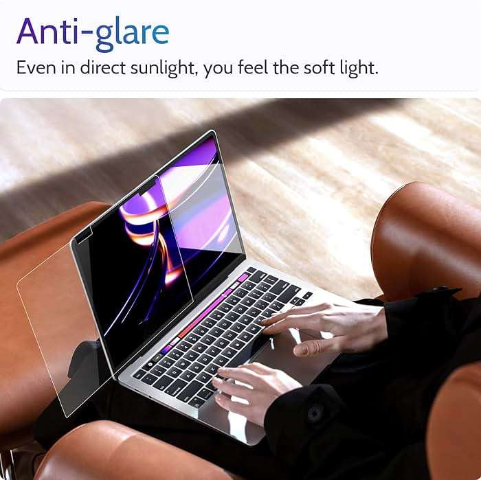 Peslv 3-Pack Anti Blue Light Screen Protector for MacBook Pro 14 Inch(2021-2026, M1, M2, M3, M4, M5), 14.2" Mac Laptop Glare Filter Uv Blocker Shield Cover Eye Protection Film - Image 3