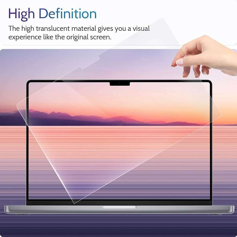Peslv 3-Pack Anti Blue Light Screen Protector for MacBook Pro 14 Inch(2021-2026, M1, M2, M3, M4, M5), 14.2" Mac Laptop Glare Filter Uv Blocker Shield Cover Eye Protection Film - Image 4