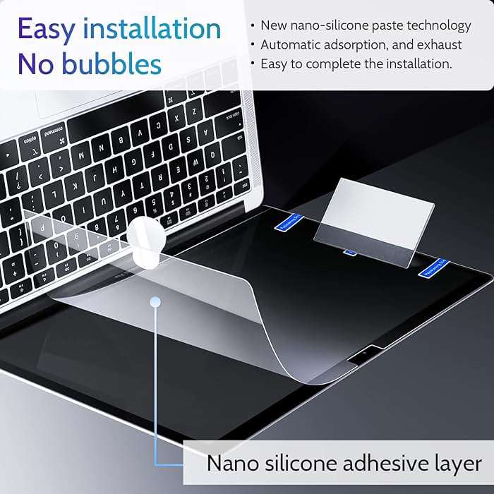 Peslv 3-Pack Anti Blue Light Screen Protector for MacBook Pro 14 Inch(2021-2026, M1, M2, M3, M4, M5), 14.2" Mac Laptop Glare Filter Uv Blocker Shield Cover Eye Protection Film - Image 6