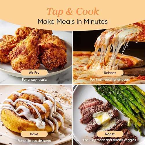 Cosori Air Fryer 2.1 QT, Small & Mini 4-in-1 airfryer Ideal for Simple Meals and Snack, Easy to Leftover Food to Crispy, Up to 97% Less Oil, 30 In-App Recipes, Nonstick & Dishwasher-Safe Basket - Image 5