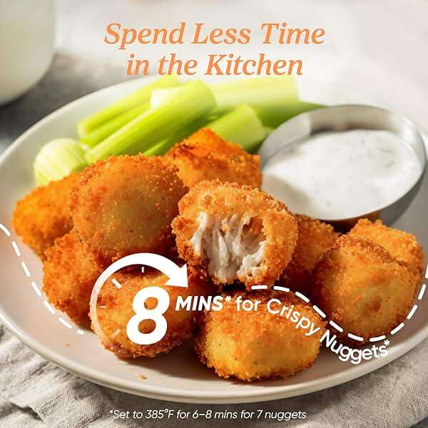 Cosori Air Fryer 2.1 QT, Small & Mini 4-in-1 airfryer Ideal for Simple Meals and Snack, Easy to Leftover Food to Crispy, Up to 97% Less Oil, 30 In-App Recipes, Nonstick & Dishwasher-Safe Basket - Image 6
