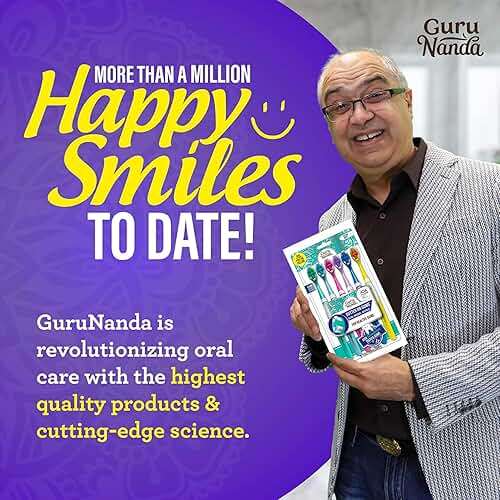GuruNanda Butter On Gums Toothbrush, ADA Accepted, With 8000+ Ultra Soft Softex Bristles for Sensitive & Receding Gums, Perfect for Whiter Teeth, 6 Ct - Image 7