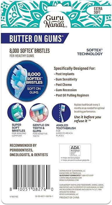 GuruNanda Butter On Gums Toothbrush, ADA Accepted, With 8000+ Ultra Soft Softex Bristles for Sensitive & Receding Gums, Perfect for Whiter Teeth, 6 Ct - Image 9