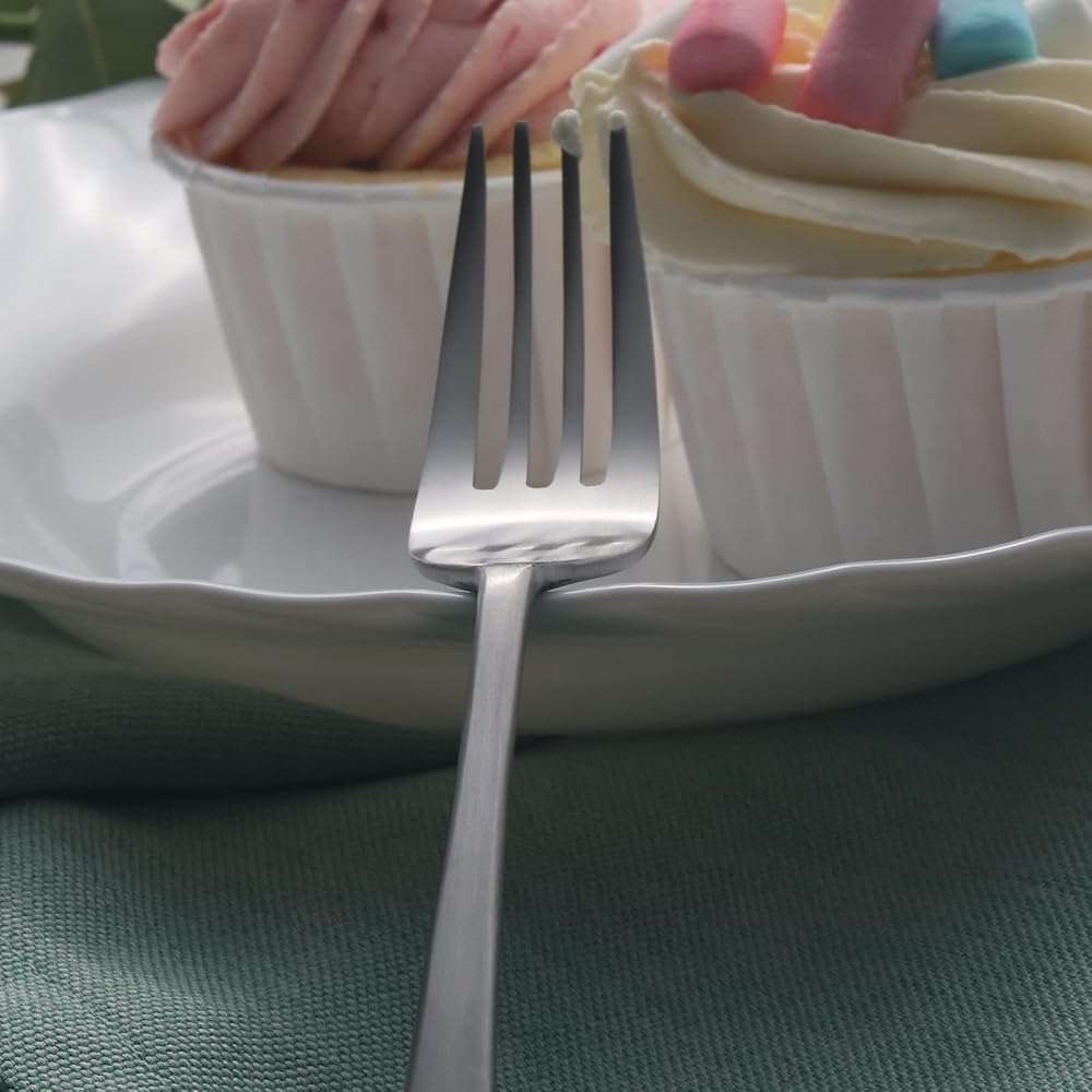 Alata Bailey 20-Piece Forged Stainless Steel Flatware Set Cutlery Set,Service for 4,Matte Satin Finish,Dishwasher Safe… - Image 6