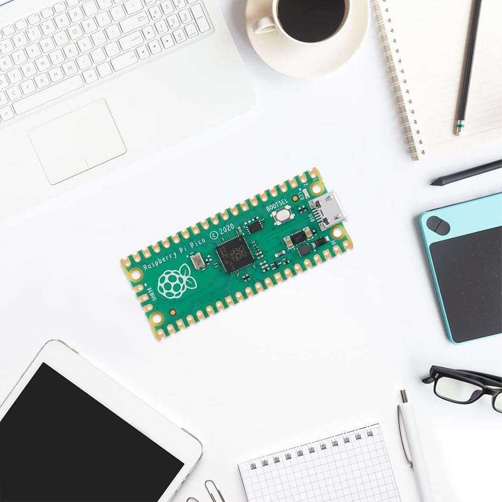 2Pcs Raspberry Pi Pico Development Board, Raspberry Pi RP2040 Dual-core ARM Cortex M0+ Processor, Running Up to 133 MHz, Support C/C++/Python, 2MB Quad SPI Flash Integrated with SPI/I2C/UART Interface - Image 2