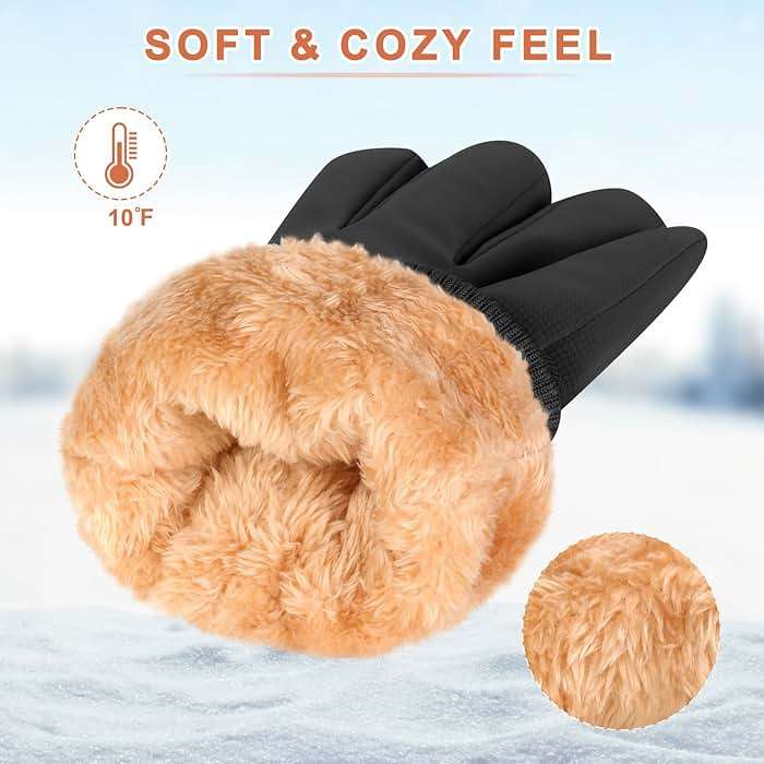 ihuan Winter Waterproof Gloves Cold Weather - Snow Ski Windproof for Men Women, Warm Touchscreen Thermal for Running Cycling - Image 3