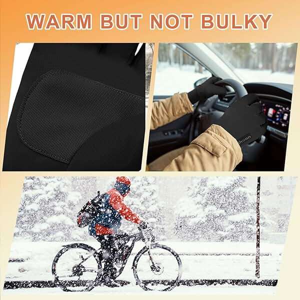 ihuan Winter Waterproof Gloves Cold Weather - Snow Ski Windproof for Men Women, Warm Touchscreen Thermal for Running Cycling - Image 5