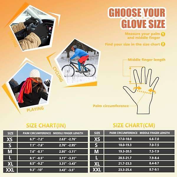 ihuan Winter Waterproof Gloves Cold Weather - Snow Ski Windproof for Men Women, Warm Touchscreen Thermal for Running Cycling - Image 6