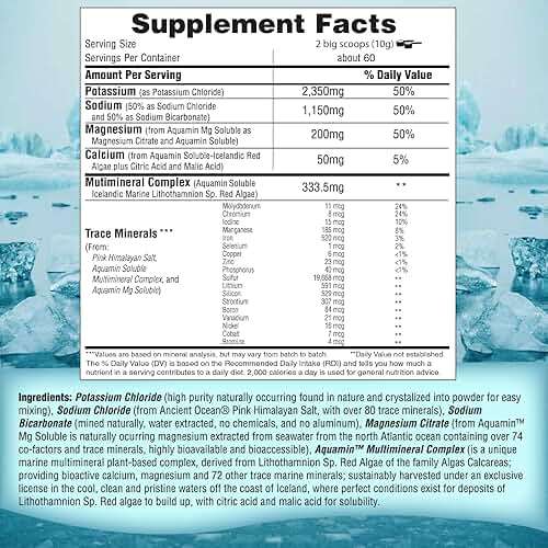 Fast Lyte Fasting Electrolyte Supplement Powder | No Sugar Unflavored Raw Electrolytes | 25% RDI Magnesium and Potassium with Trace Minerals | Carnivore & Keto Friendly | Sugar Free Fasting Salts - Image 6
